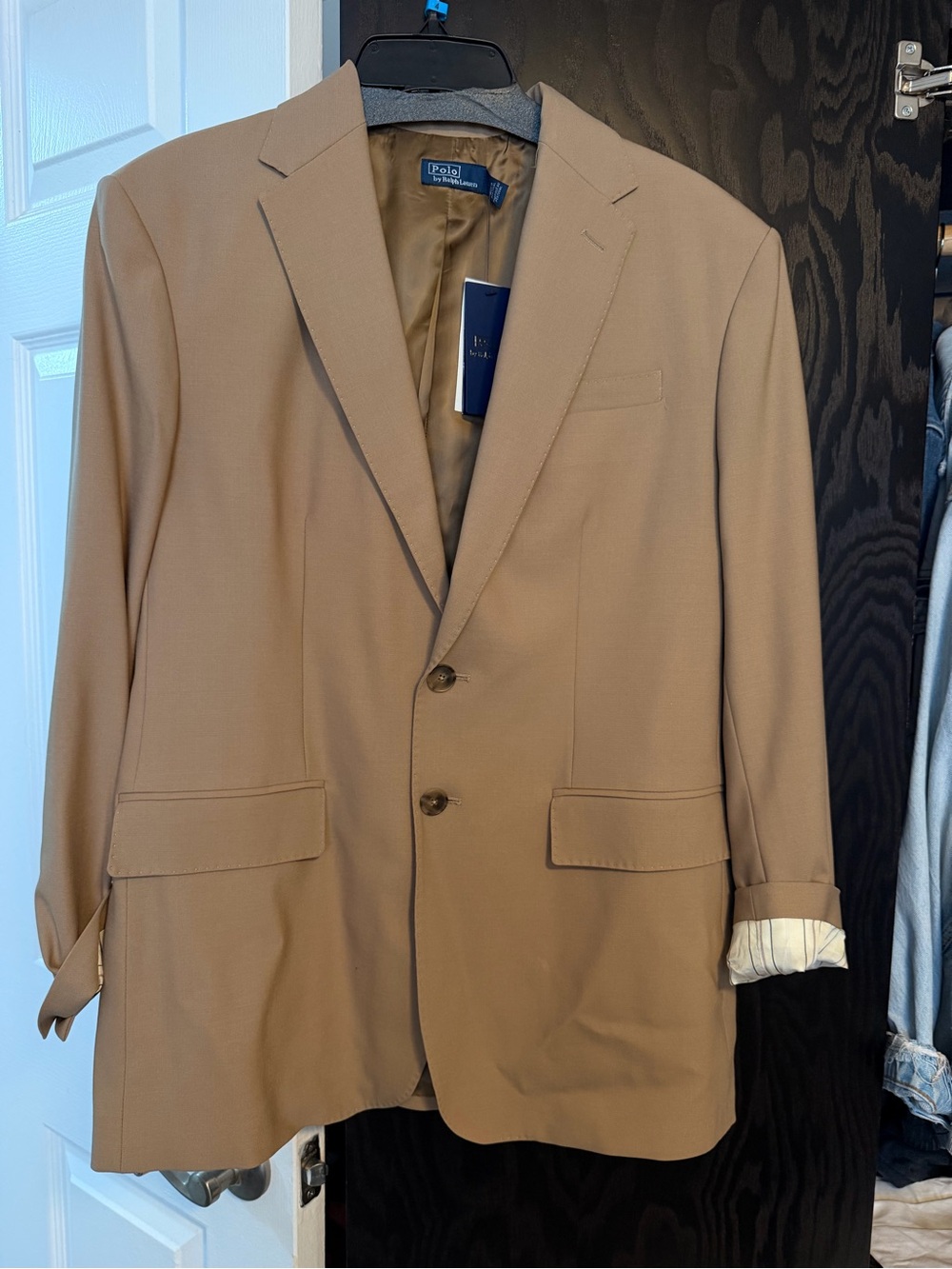 Polo by Ralph Lauren women’s Tan Two-Button Blazer